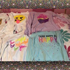 Lot of 9 size 7-8 gently used graphic tees